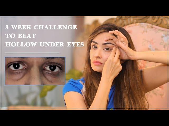 3 Week Challange Face yoga for Hollow Under Eyes by #FaceYogi Vibhuti Arora#faceyoga