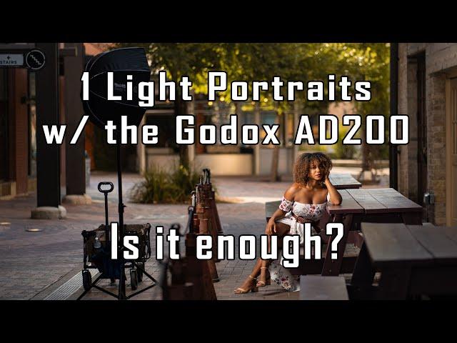 1 Light Portraits w/ the Godox AD200 | Is it Enough?