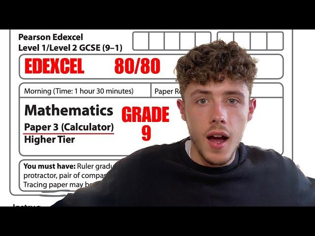 GCSE Maths Edexcel Paper 3 Higher in 20 Minutes!| How to get a Grade 9