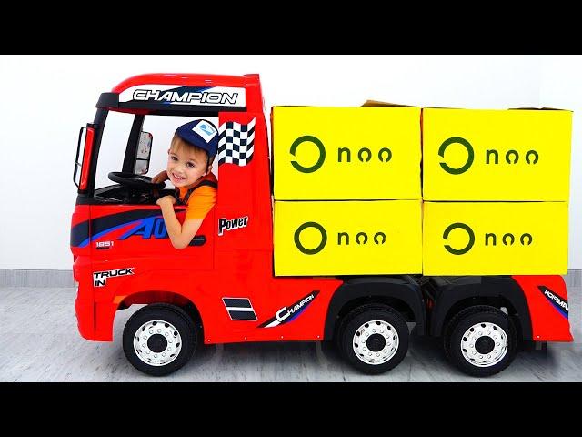 Vlad and Nikita pretend play with Trucks for kids