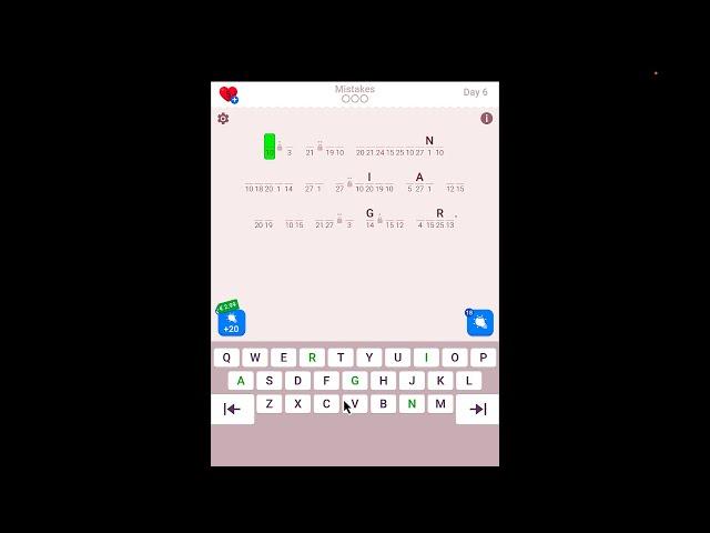 Master Cryptogram - Conquer the Daily Challenge | July 6, 2024 - Word Brain Puzzle