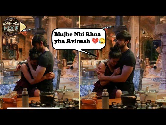 bigg boss 18 live : Eisha Singh Cry badly Avinasha hug and Console Eisha, Avinash and eisha cute |