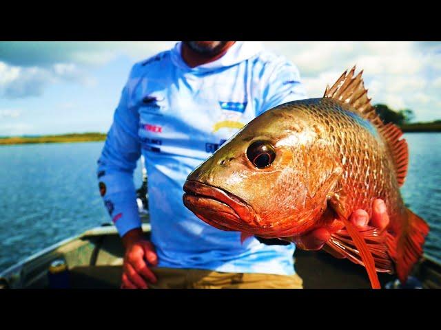 Lip Ripping Action chasing the mighty Mangrove Jack.