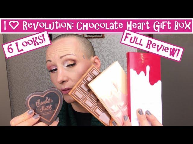 I HEART REVOLUTION CHOCOLATE HEART GIFT BOX: Full review + 6 looks!!! | Over 40 | Mature skin