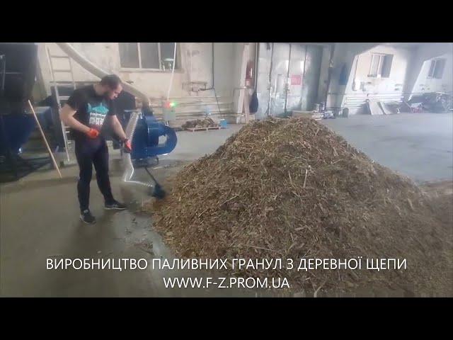 Виробництво паливних гранул з деревної щепи. Wood pellet line. Обладнання для пелет. www.f-z.prom.ua