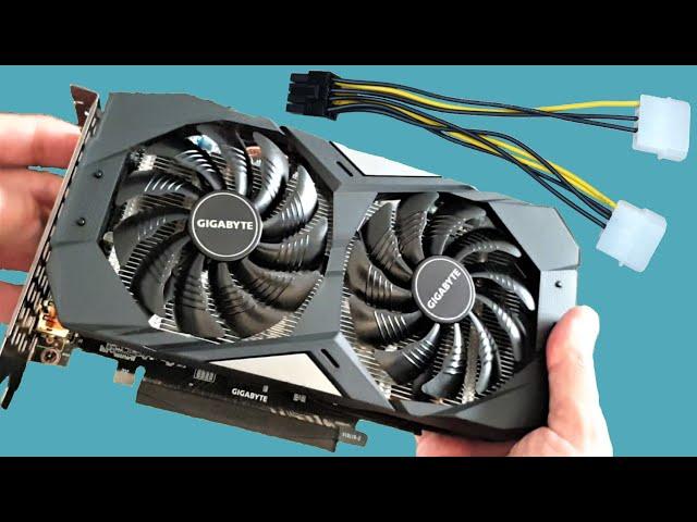 How to install a graphics card with power cable adapter