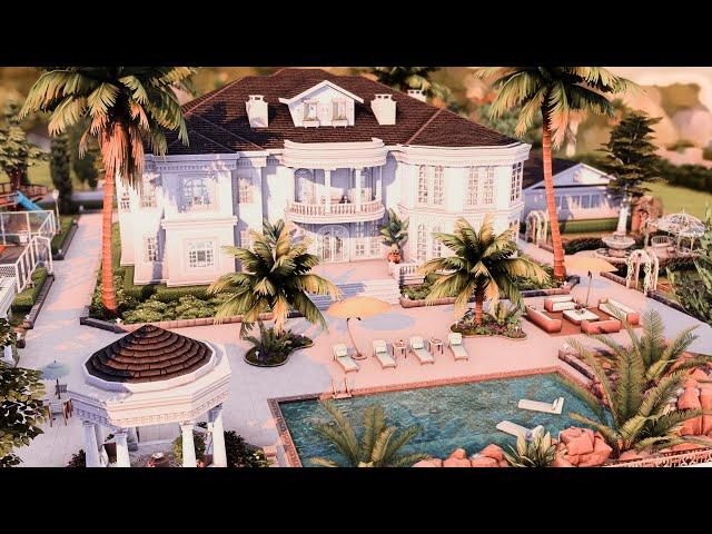 Huge Beverly Hills Mansion  The Sims 4 Speed Build | No CC