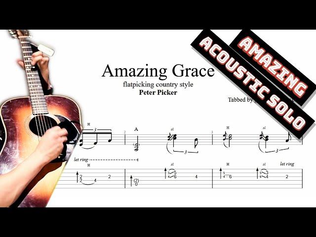Amazing Grace TAB - acoustic flatpicking guitar tabs (PDF + Guitar Pro)