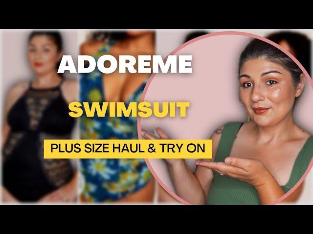 22' @AdoreMe Plus Sized Swimsuit Haul + Swimsuit Try On|  PerkiPerkins