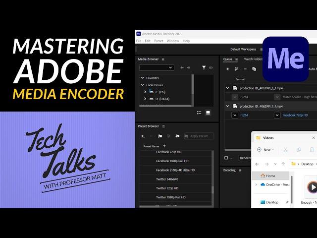 Mastering Adobe Media Encoder l Tech Talks