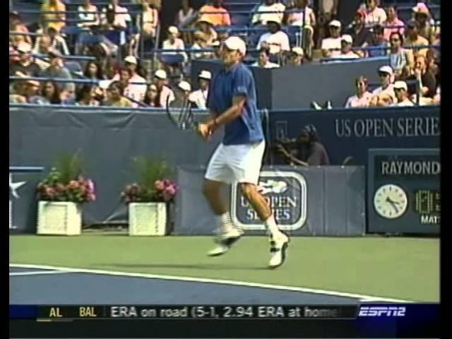 Roddick almost decapitated by a Karlovic's serve