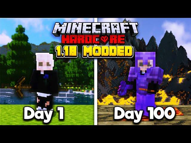 I Survived 100 Days in 1.18 MODDED Hardcore Minecraft... Here's What Happened!