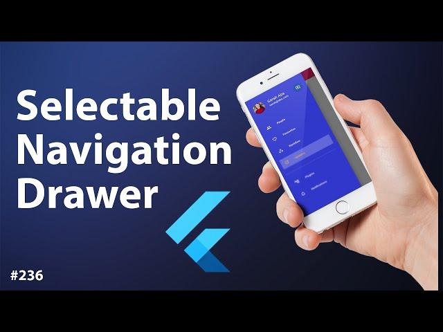 Flutter Tutorial - Selectable Sidebar Menu & Navigation Drawer
