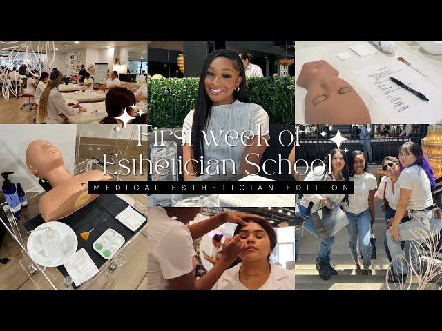 First week of Esthetician School ! 🫧  | Medical Esthetician Edition ‍️| DSI