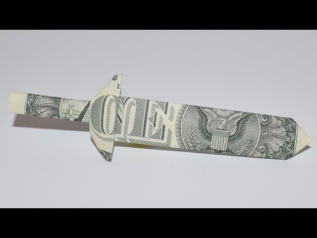 Dollar Origami: Excalibur Sword | 1 Dollar | Easy tutorials and how to's for everyone #Urbanskills