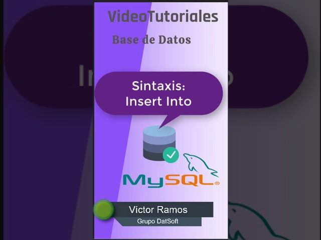 Sintaxis Insert Into - MySQL #mysql #mysql_workbench #mysqldba #cursos