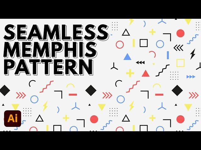 Seamless Memphis Pattern Design - Tutorial Adobe Illustrator