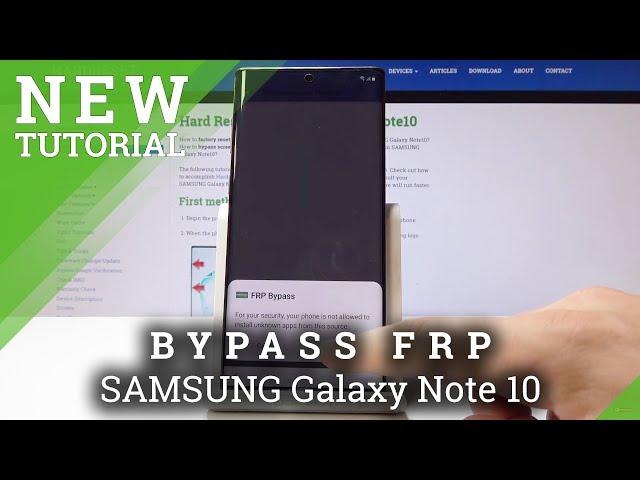 SAMSUNG Galaxy Note 10 Bypass Google Verification / Skip Google Protection