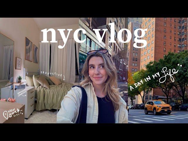 a chill and productive day in my life in nyc | apartment updates, recipes, editing, decluttering