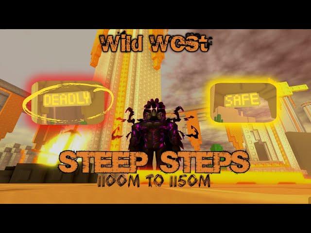 Steep Steps 1100m to 1150m | Wild West | 3rd Mountain | Deadly Path #roblox #steepsteps