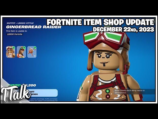 GINGERBREAD RAIDER IS BACK! Fortnite Item Shop [December 22nd, 2023] (Fortnite Battle Royale)