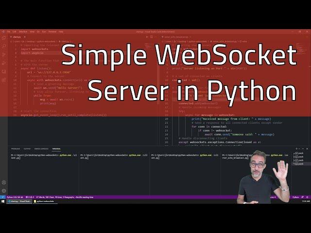 8.2 How to Create a WebSocket Server in Python - Fun with WebSockets