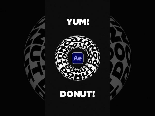 Create 3D Circular Kinetic Titles “Donut Title” in After Effects #tutorial