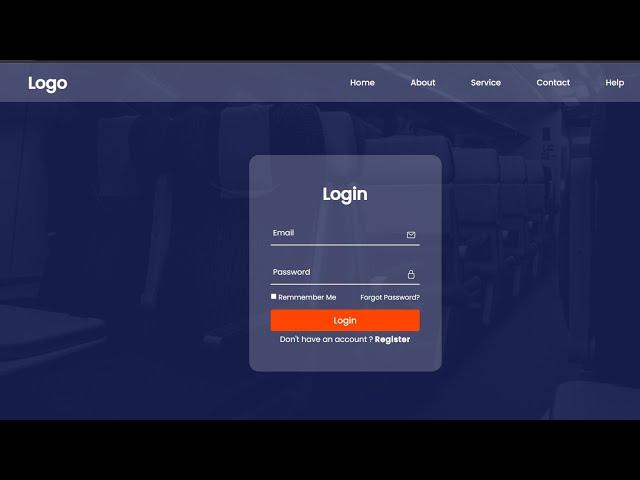 Animated Login and Registration Form using HTML,CSS & JavaScript