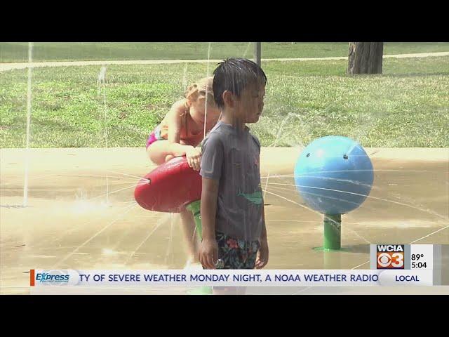 Hottest day of the year at Hessel Park in Champaign