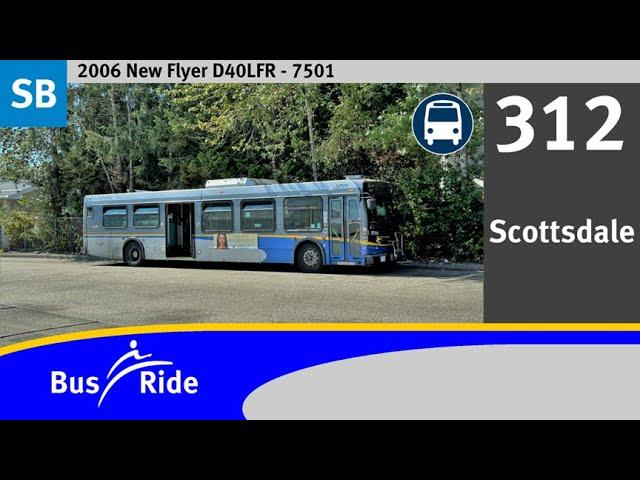 BusRide: TransLink (CMBC) - 312 Scottsdale | New Flyer D40LFR (7501)