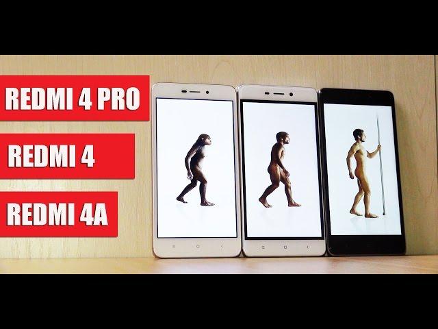 ВСЯ СЕРИЯ Xiaomi Redmi 4: Redmi 4A, Redmi 4 и Redmi 4 PRO (итоговый обзор-сравнение)