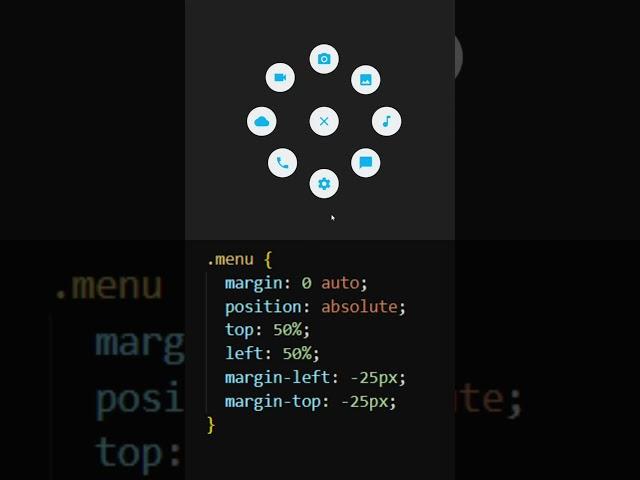 "CSS Secrets: Circle Menu Animation Tutorial!" #coding #htmlcss #html