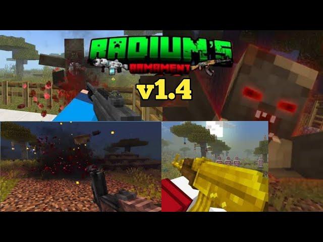 3d gun mods Radium's Armament ] V1.4 MCPE/BEDROCK for 1.20+ ( realistic gun mods) NEW UPDATE