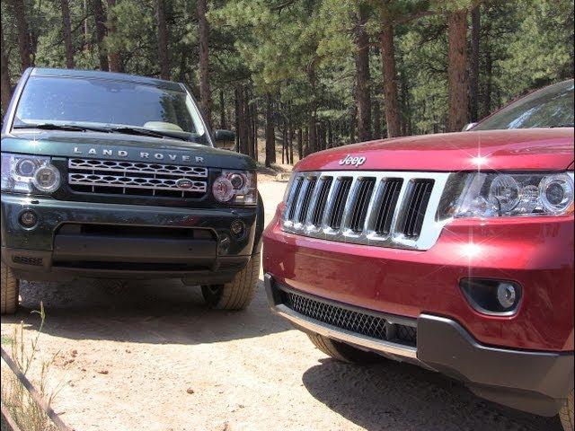 2012 Land Rover LR4 vs Jeep Grand Cherokee Off-Road Mashup Review