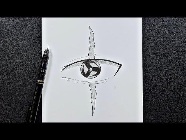 Easy to draw | how to draw kakashi’s eye easy step-by-step