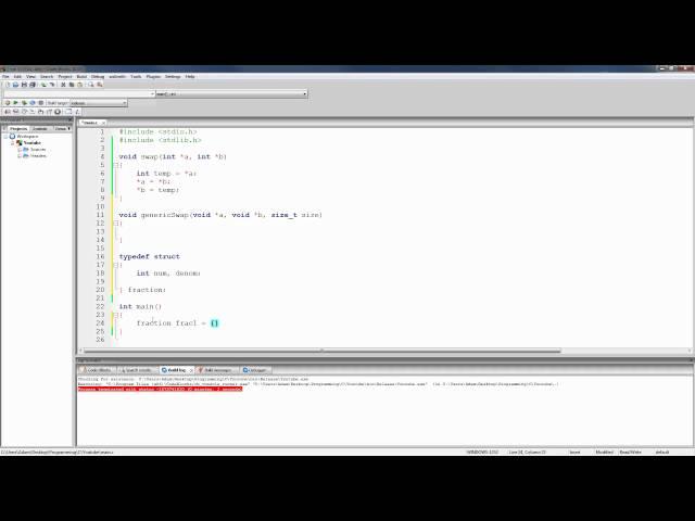 C Programming Tutorial 80, Writing a Generic Swap Function