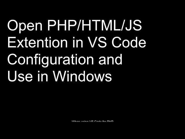 VS Code Open in Browser Extension for Windows