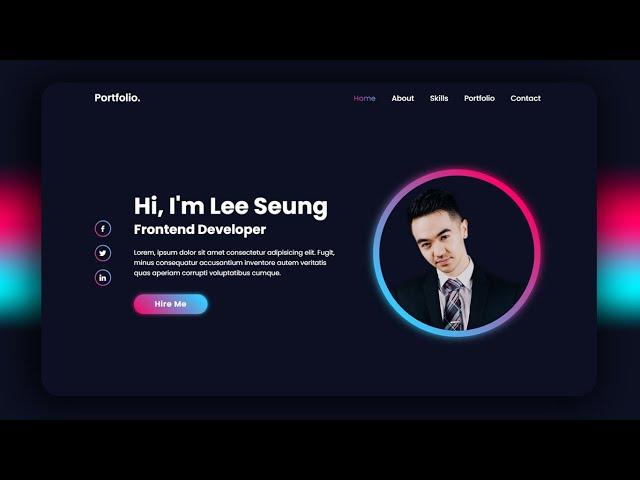 Personal Portfolio Website using HTML & CSS Only | How to Create Personal Website