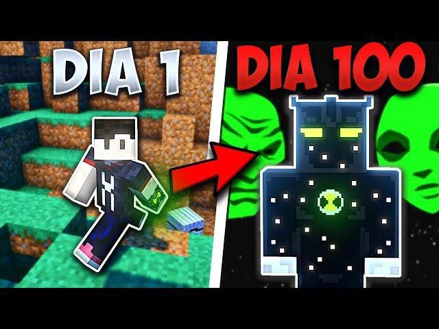 Passei 100 Dias no Minecraft Ben 10