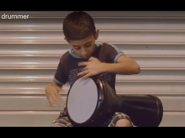 Amazing Street Doumbek(Goblet Drum) Kid drummer