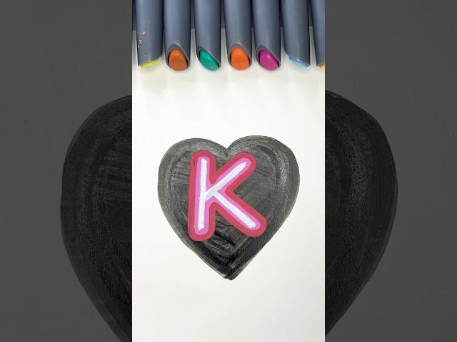 K With Neon Lights New Technique  #shortsart #artscraft #diy