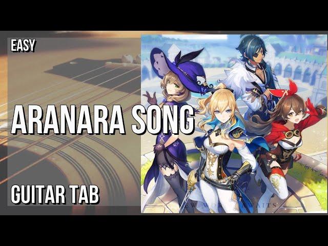 Guitar Tab: How to play Aranara Song (Genshin Impact) by Yu Peng Chen