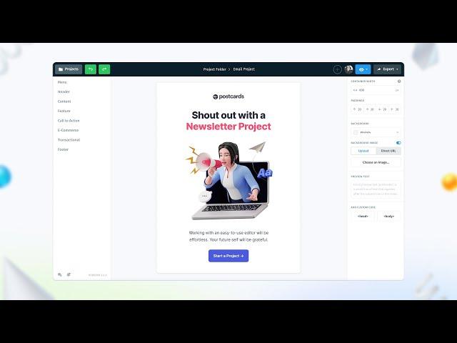 Postcards 3 - No-Code Email Builder