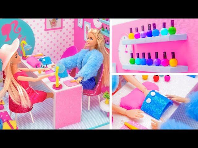 Ein Nagelstudio für Barbie basteln!  Bastelanleitung & Mini-Bastelarbeiten