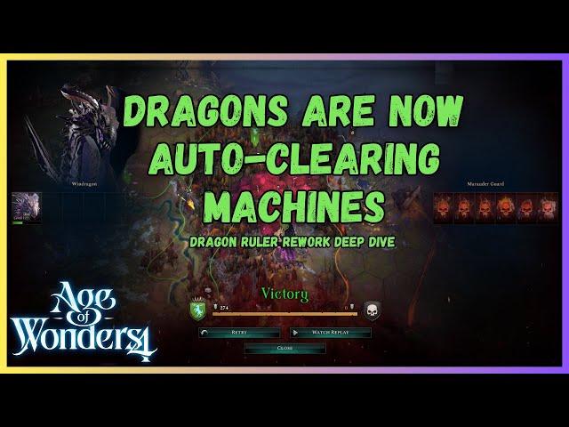 Age of Wonders 4 | Dragons Are Now Auto-Clearing Machines | Dragon Ruler Rework Deep Dive