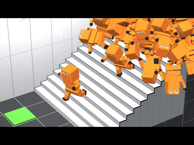 AI Learns to Use Stairs (deep reinforcement learning)