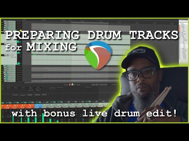 Preparing Drum Tracks for Mixing in REAPER - with Bonus Live Drum Edit!