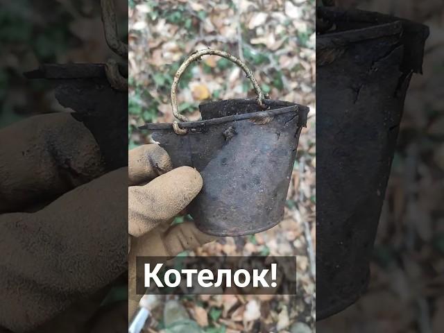 Котелок самодельный. Коп в лесу. Treasure hunting with a metal detector #shorts