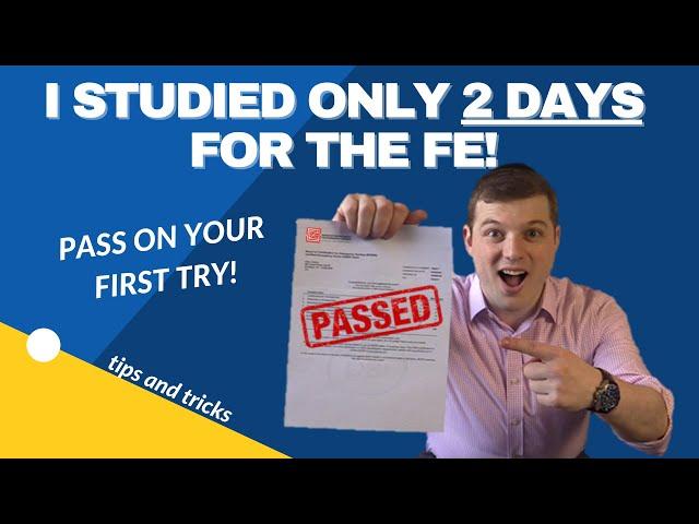 FE Exam Study Tips and Tricks