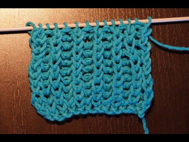 Схема вязания спицами. Полупатентная резинка  ////  The scheme of knitting. Polupatentnaya gum